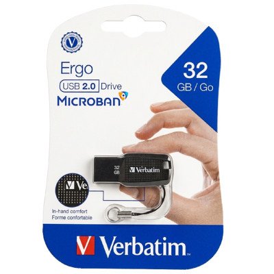 Pendrive 32 Gb Ergo Microban Negro 2.0 Verbatim