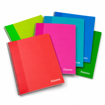Cuaderno con espiral A4 Trendy x80 hojas rayadas Husares