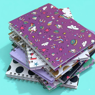 Cuaderno A5 Tapas duras x96 hojas lisas con espiral Paperland