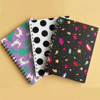 Cuaderno A5 Tapas duras x96 hojas cuadriculadas con espiral Paperland