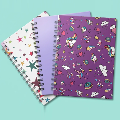 Cuaderno A5 Tapas duras x96 hojas punteadas (bullet) con espiral Paperland