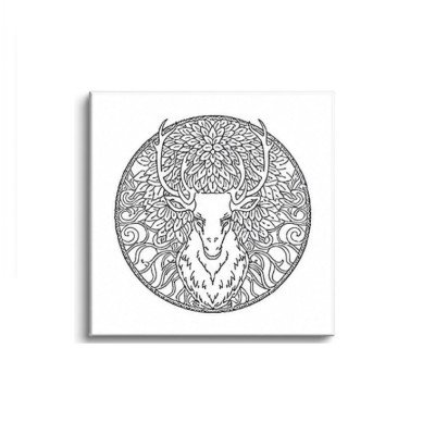 Bastidor entelado preimpreso 20x20 cm Mandalas 2 Fime