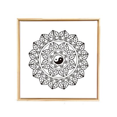 Bastidor entelado preimpreso 20x20 cm con marco Mandalas 1 Fime