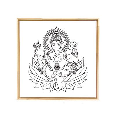 Bastidor entelado preimpreso 20x20 cm con marco Mandalas 2 Fime