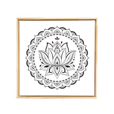 Bastidor entelado preimpreso 40x40 cm con marco Mandalas 2 Fime
