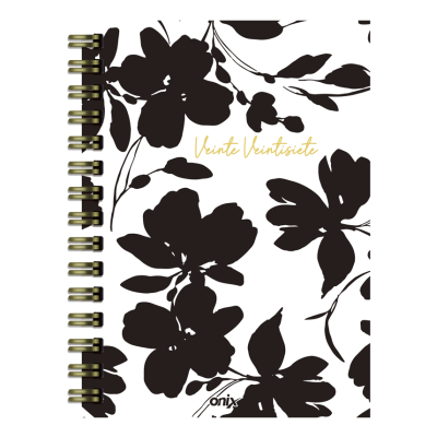 Agenda 10x15 cm diaria Minimal con espiral Onix