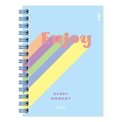 Agenda 10x15 cm diaria Rainbow con espiral Onix