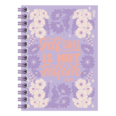 Agenda 16x22 cm diaria Eco Rococo con espiral Onix