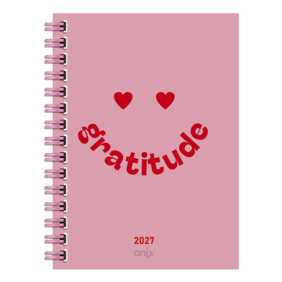 Agenda 16x22 cm diaria Feelings con espiral Onix
