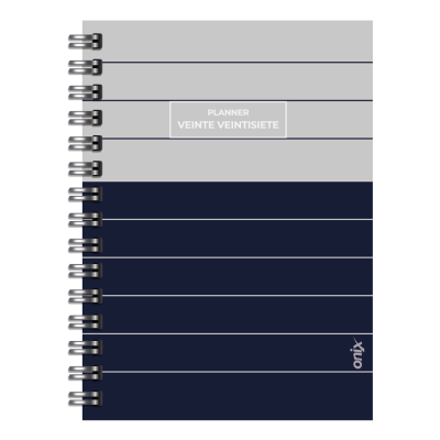 Agenda 16x22 cm semanal Planner con espiral Onix