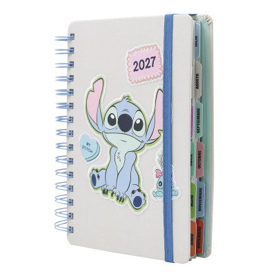 Agenda 14x20 cm diaria Stitch Mooving