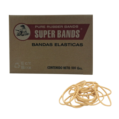 Bandas elásticas de 40 mm caja x500 grs Super Bands