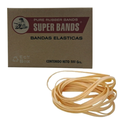 Bandas elásticas de 100 mm ( ANCHAS ) caja x500 grs Super Bands