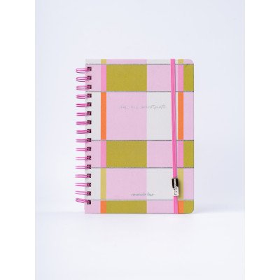 Agenda 12x17 cm 2 días x página Simply Awesome wavy con espiral FW