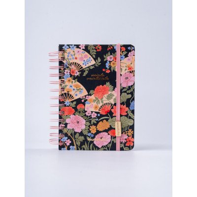 Agenda 12x17 cm 2 días x página Cute abanicos con espiral FW