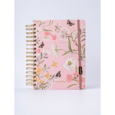 Agenda 16x22 cm diaria Belle garden con espiral FW