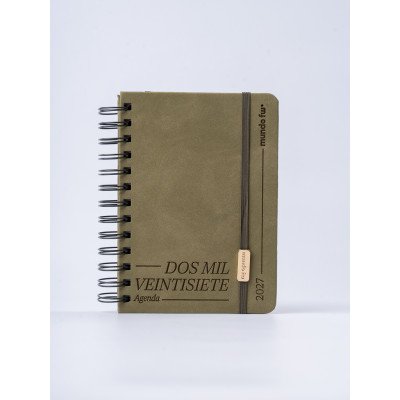 Agenda 12x17 cm diaria Neo green con espiral FW