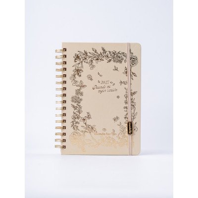 Agenda 12x17 cm diaria Boho vintage con espiral FW