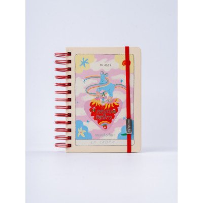 Agenda 12x17 cm diaria Fortune cabra con espiral FW