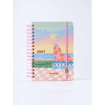 Agenda 15x21 cm semanal Land mardel con espiral FW