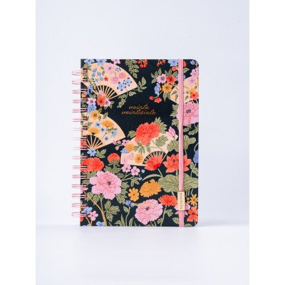 Agenda 15x21 cm semanal Cute abanicos con espiral FW