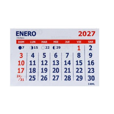 Calendario Mensual Nº12 (10x16 cm) Graficom