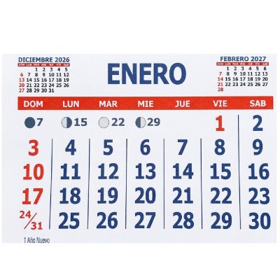 Calendario Mensual Nº30 (21x30 cm) Graficom