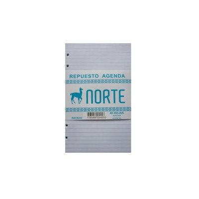 Repuestos Agenda Nº5 hojas rayadas Norte