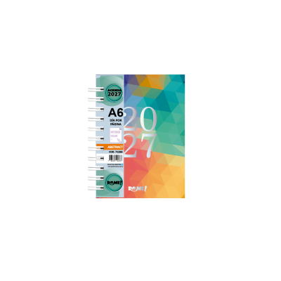 Agenda A6 diaria Abstract con espiral Rome