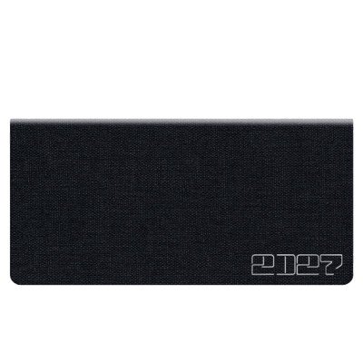 Agenda pocket semanal Colore negro encuadernada Talbot