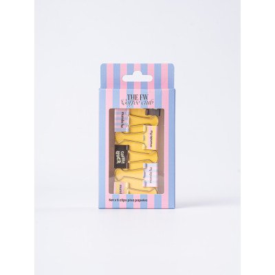 Binder clips 25 mm Coffee Club x6 unidades FW