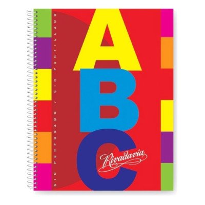 Cuaderno ABC 21x27 cm con espiral x100 hojas cuadriculadas Rivadavia