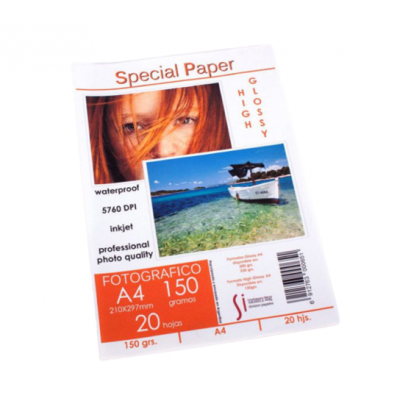Glossy paper A4 MAX 150 grs. x20 hojas Stationery Imag