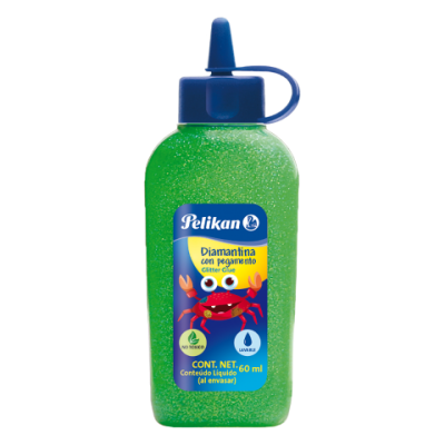 Adhesivo glitter x60 ml VERDE LIMON Pelikan