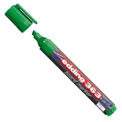Marcador para pizarra recargable cuerpo plástico Art 363 VERDE Edding