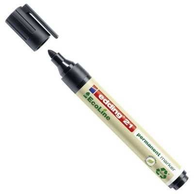 Marcador permanente ecológico recargable punta redonda Art 21 NEGRO Edding