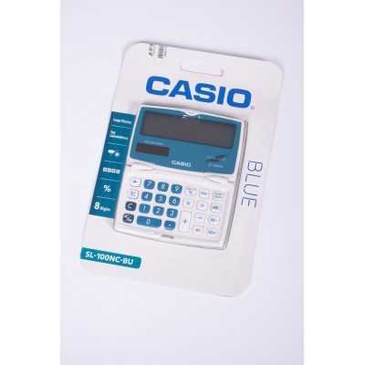 Calculadora Casio 8 digitos pantalla gde azul